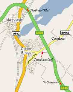 Map of Conon Bridge